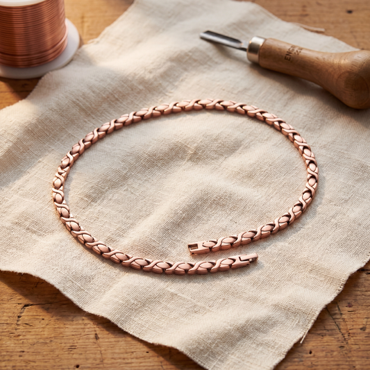 Collier en cuivre à maillons