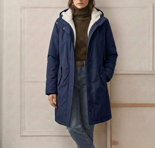 Manteau chaud et imperméable à capuche pour femme
