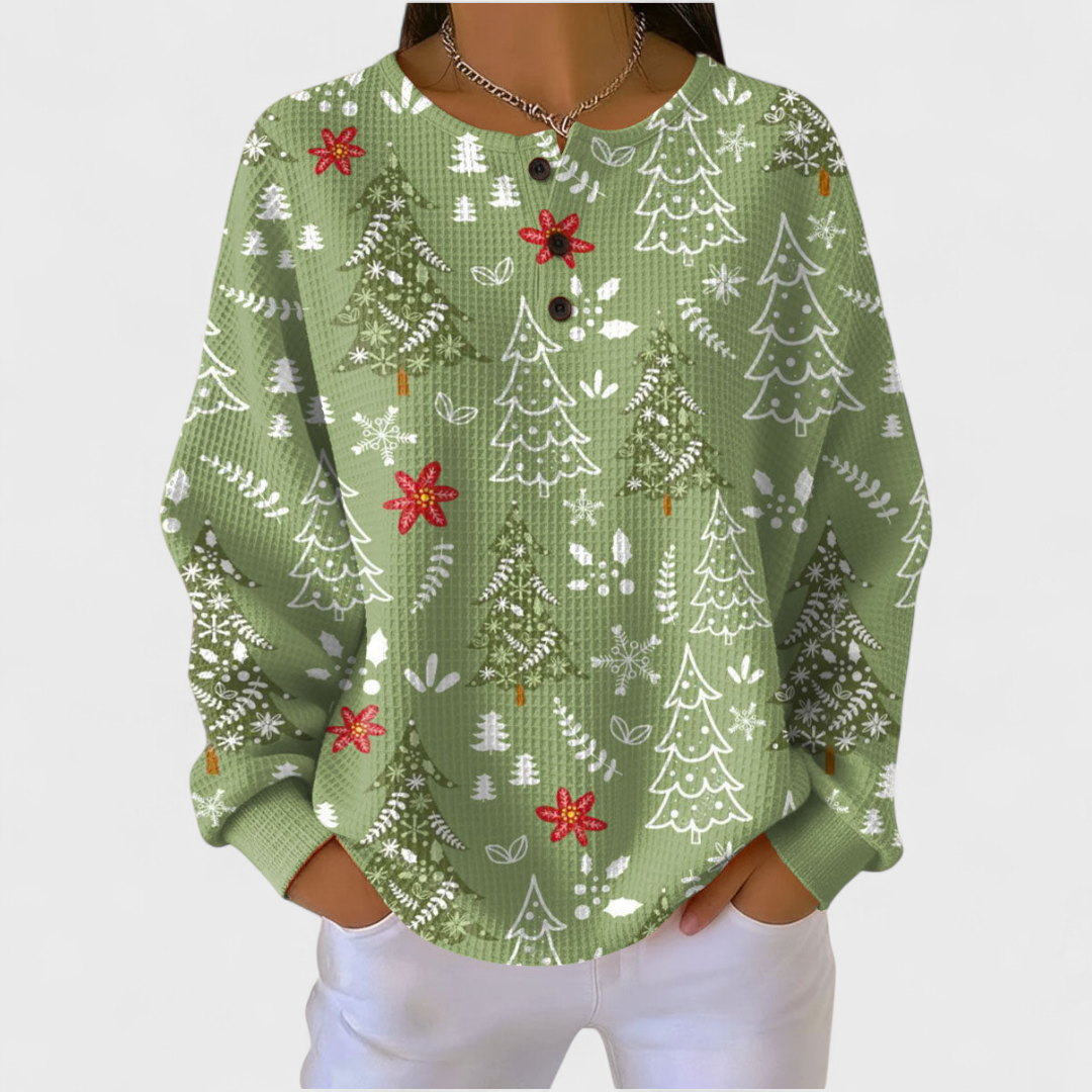 Pull de Noël à motifs en maille pour femme