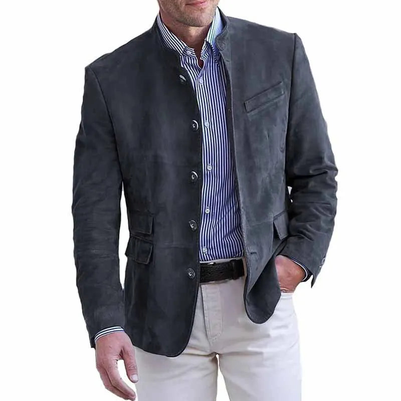 Veste décontractée à boutons pour homme