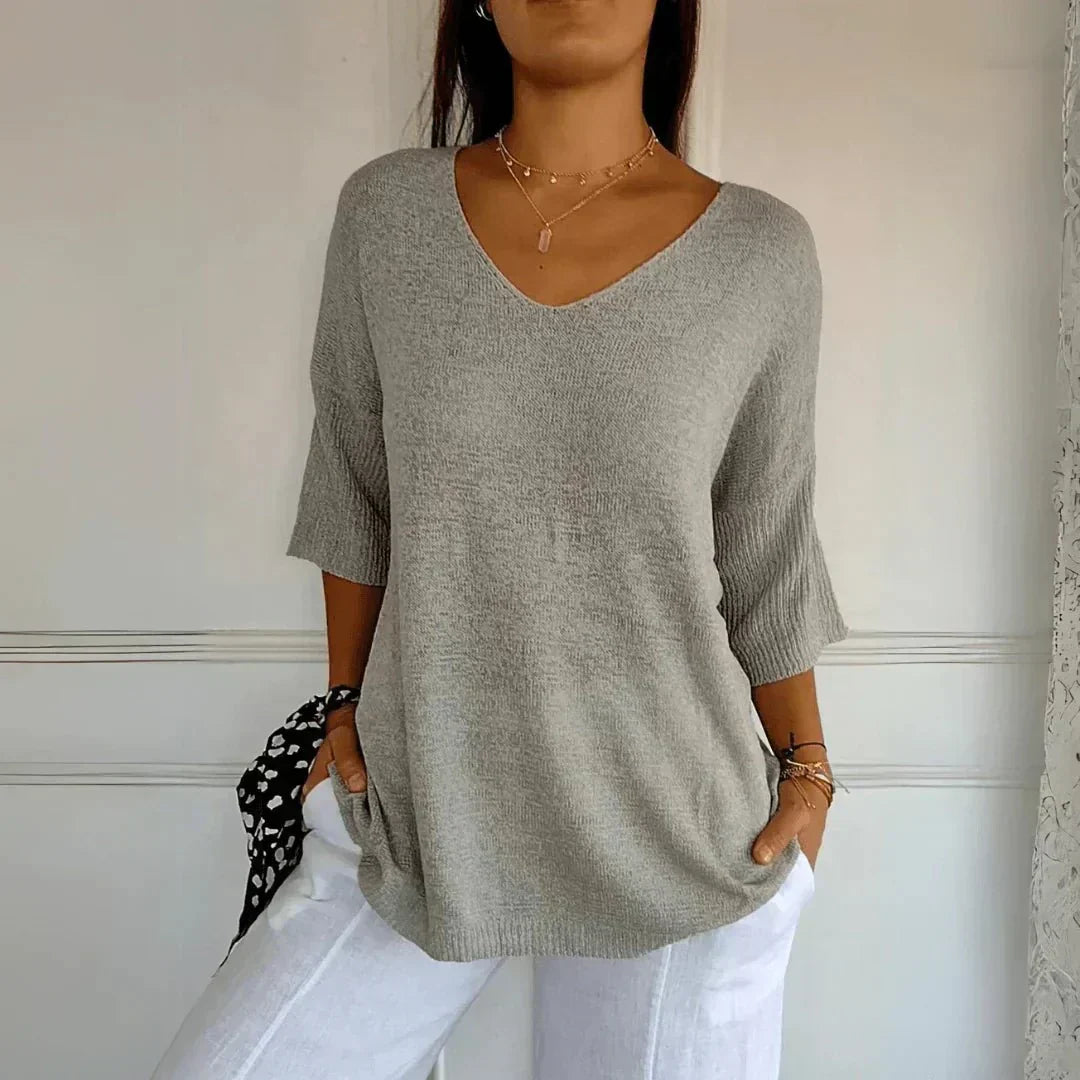 Noelia | Pull léger décontracté à col en V