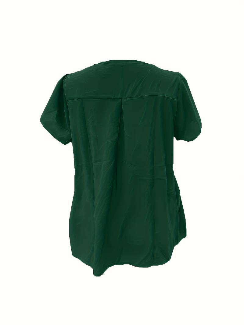 Basha | Blouse à manches courtes à volants avec un seul bouton