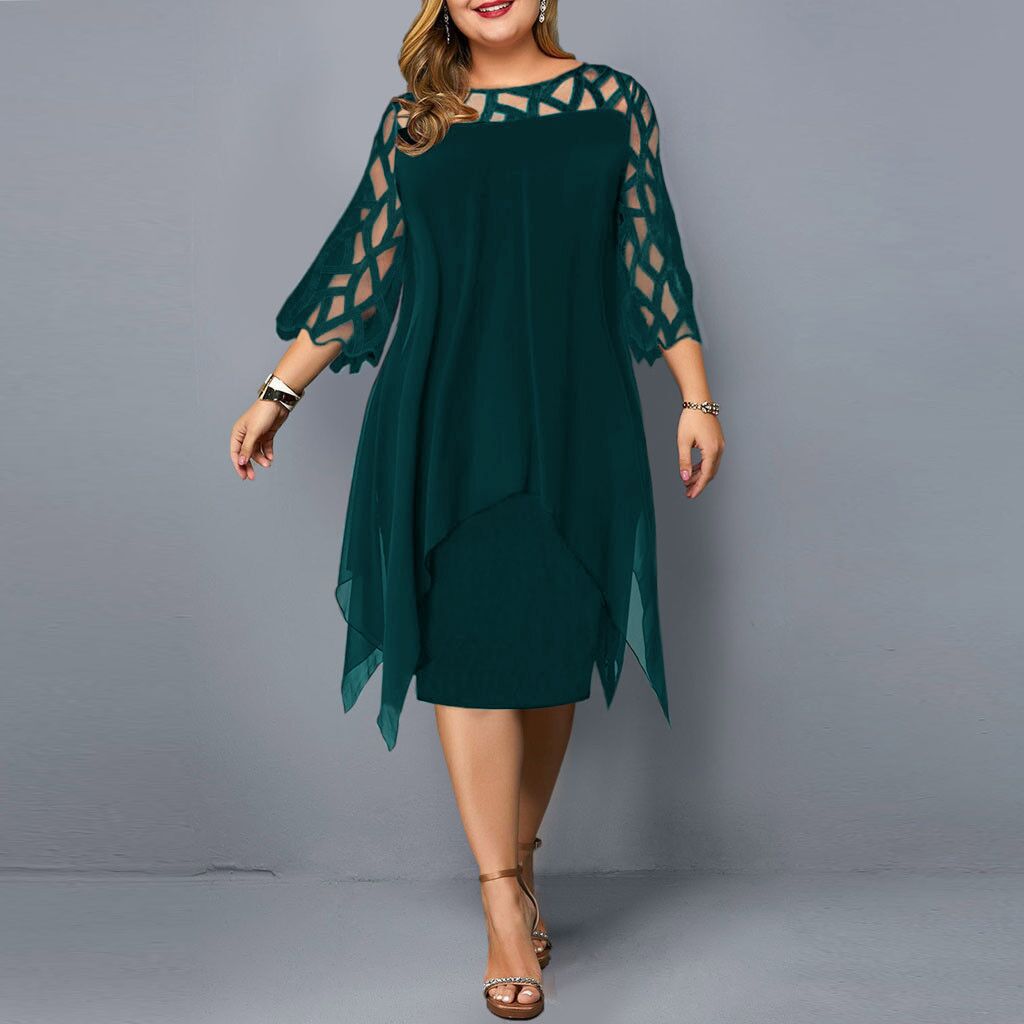 Vivienne | Robe élégante avec superposition en mesh