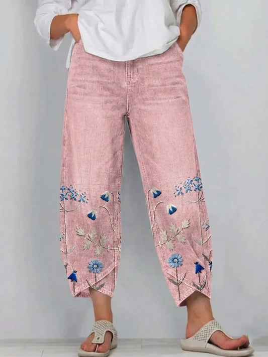 Pantalon confort en jean Mirabelle