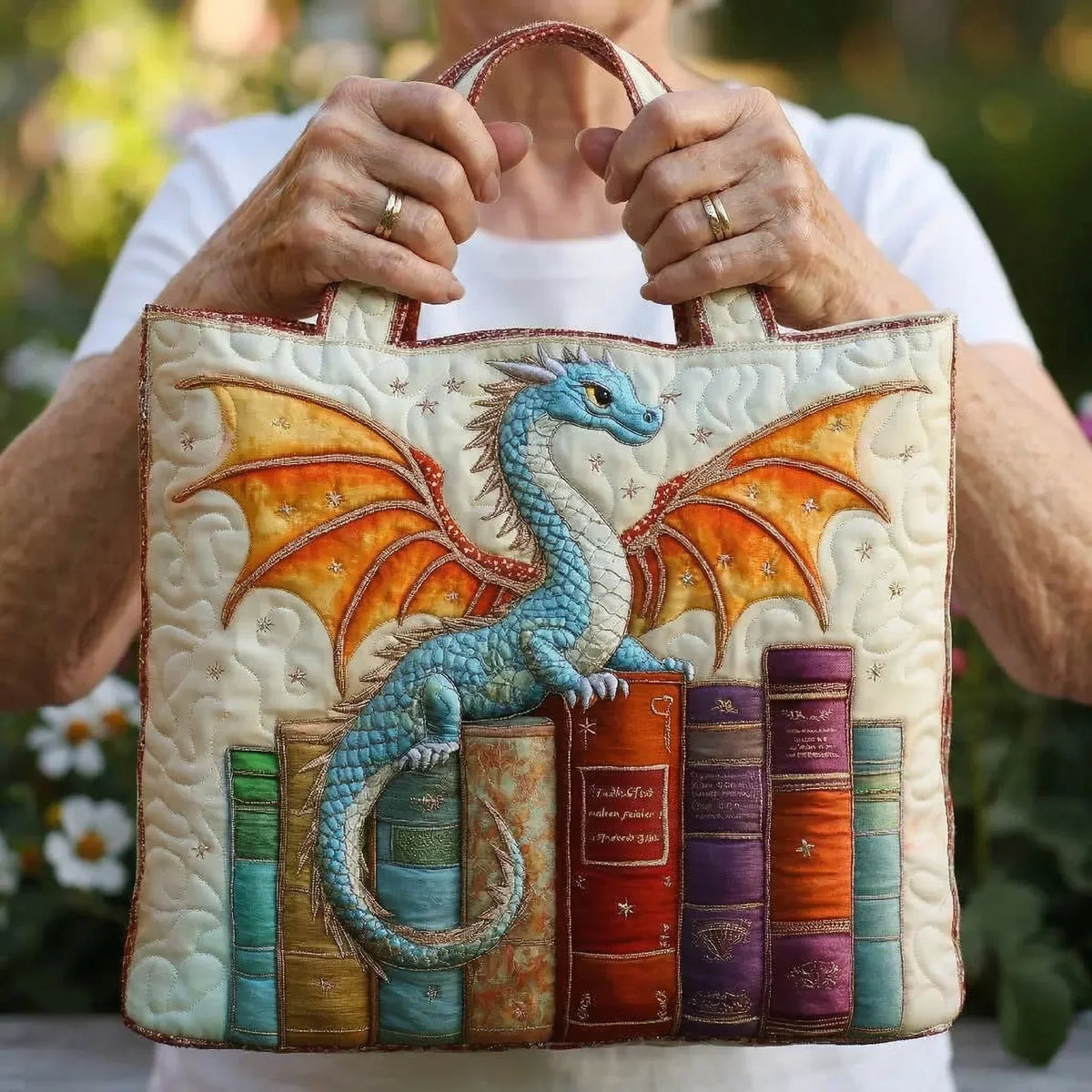 Sac matelassé - Gardien du livre Dragon Émeraude