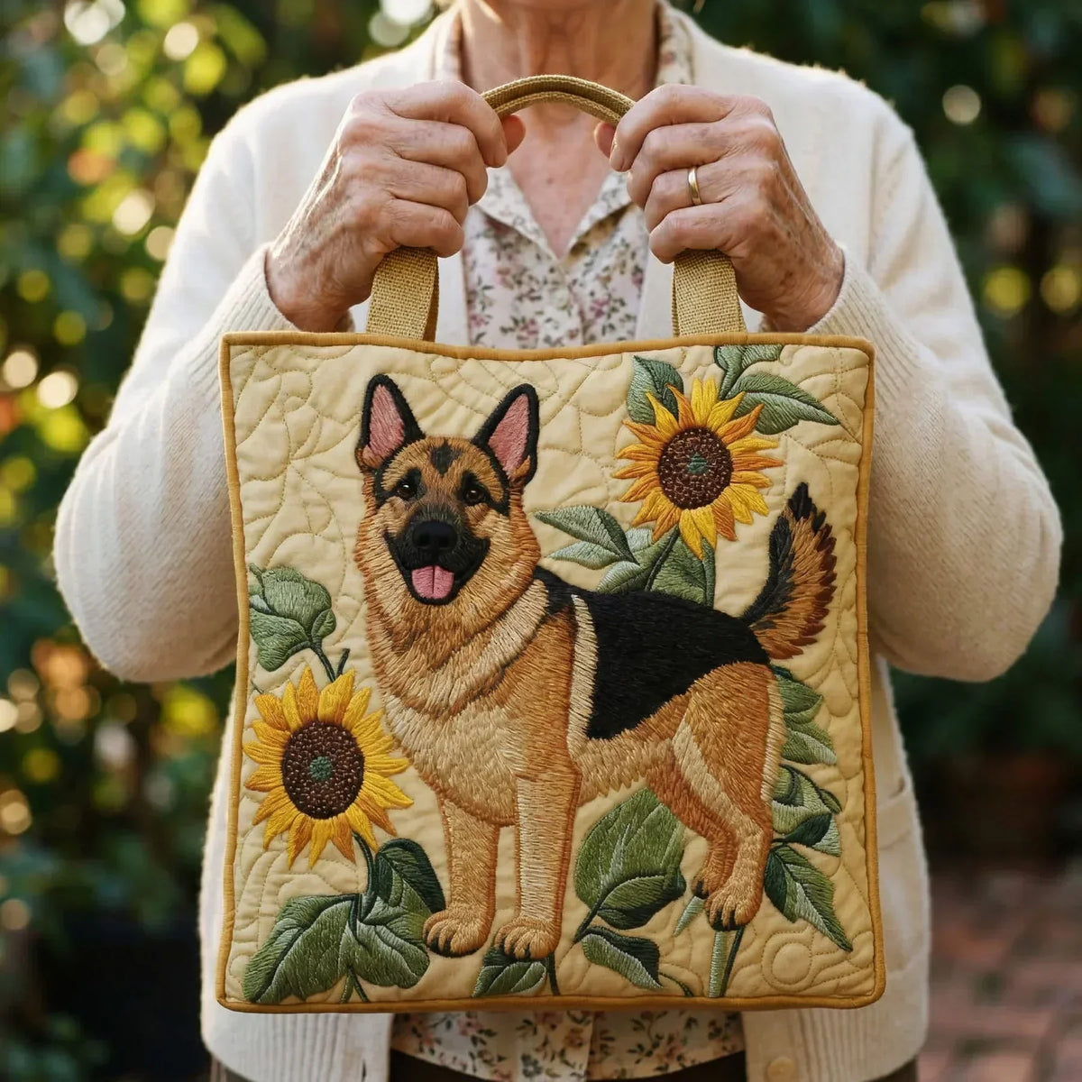 Sac Artisan - Berger allemand floral