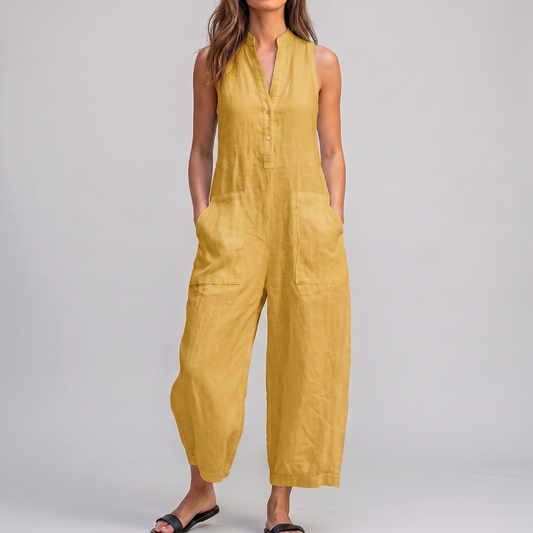 Salopette large sans manches pour femme