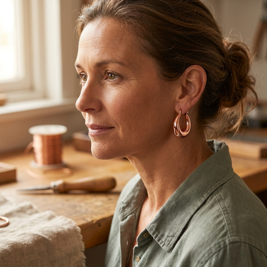 Boucles d'oreilles en cuivre Marl