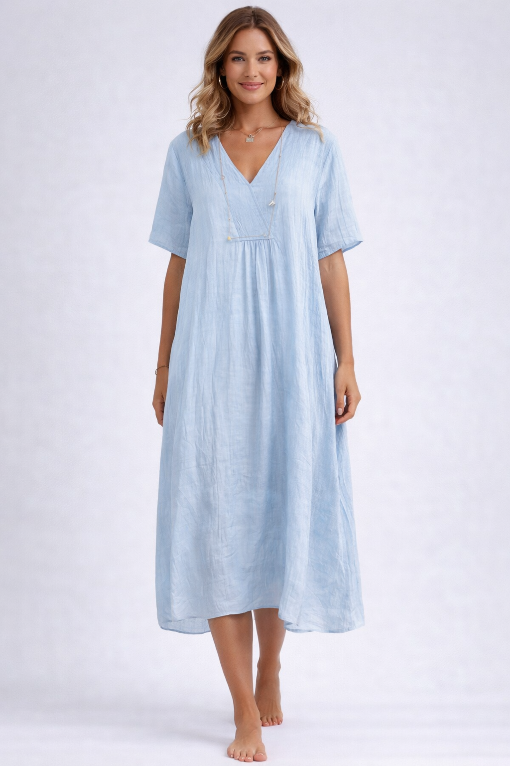 Luna | Robe midi en lin Breeze