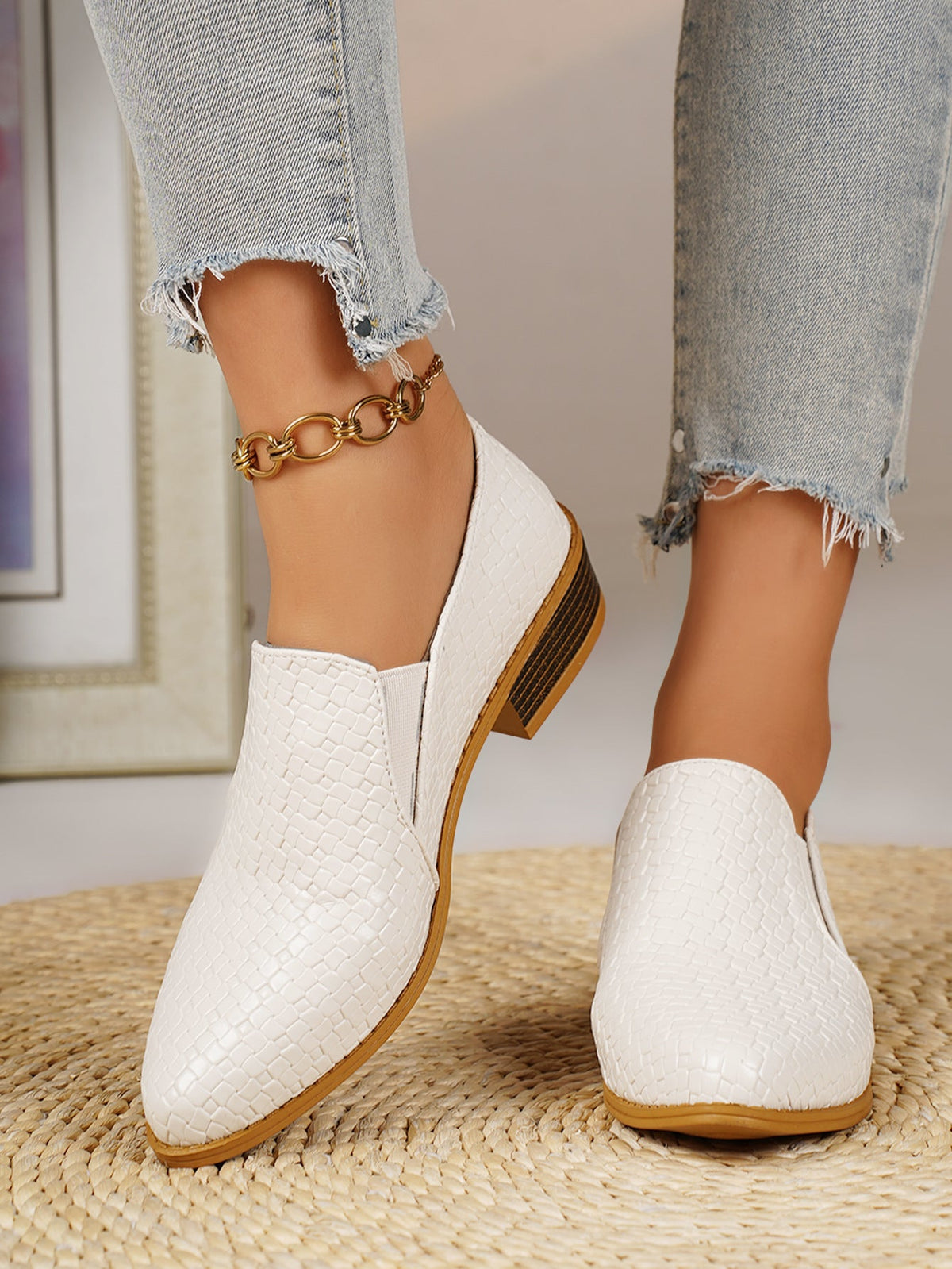 Noelle | Mocassins à enfiler texturés