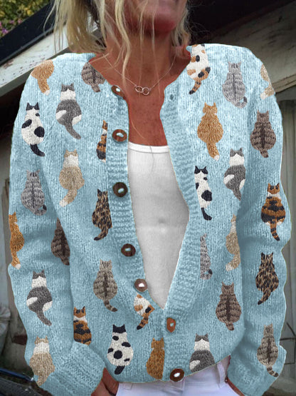 Sarah® | Gilet à motif chat