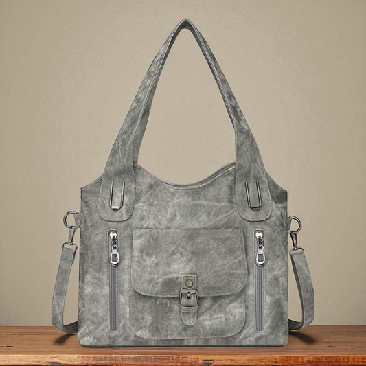 Sac bandoulière gris pour femme à bandoulière amovible