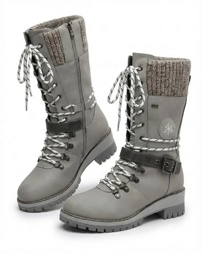 Women’s Lace Up Buckle Strap Hiking Boots