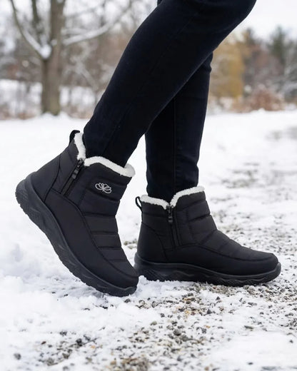 Bottines d’hiver matelassées à zip latéral pour femme