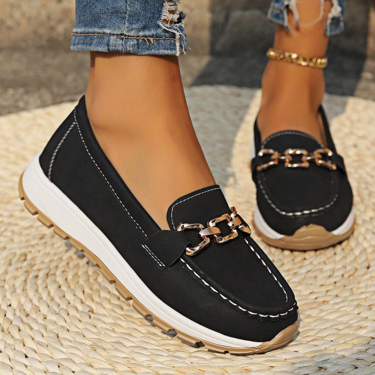Chloé - Mocassins plats orthopédiques à boucle