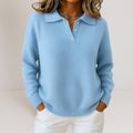 Pull à col en maille douce pour femme