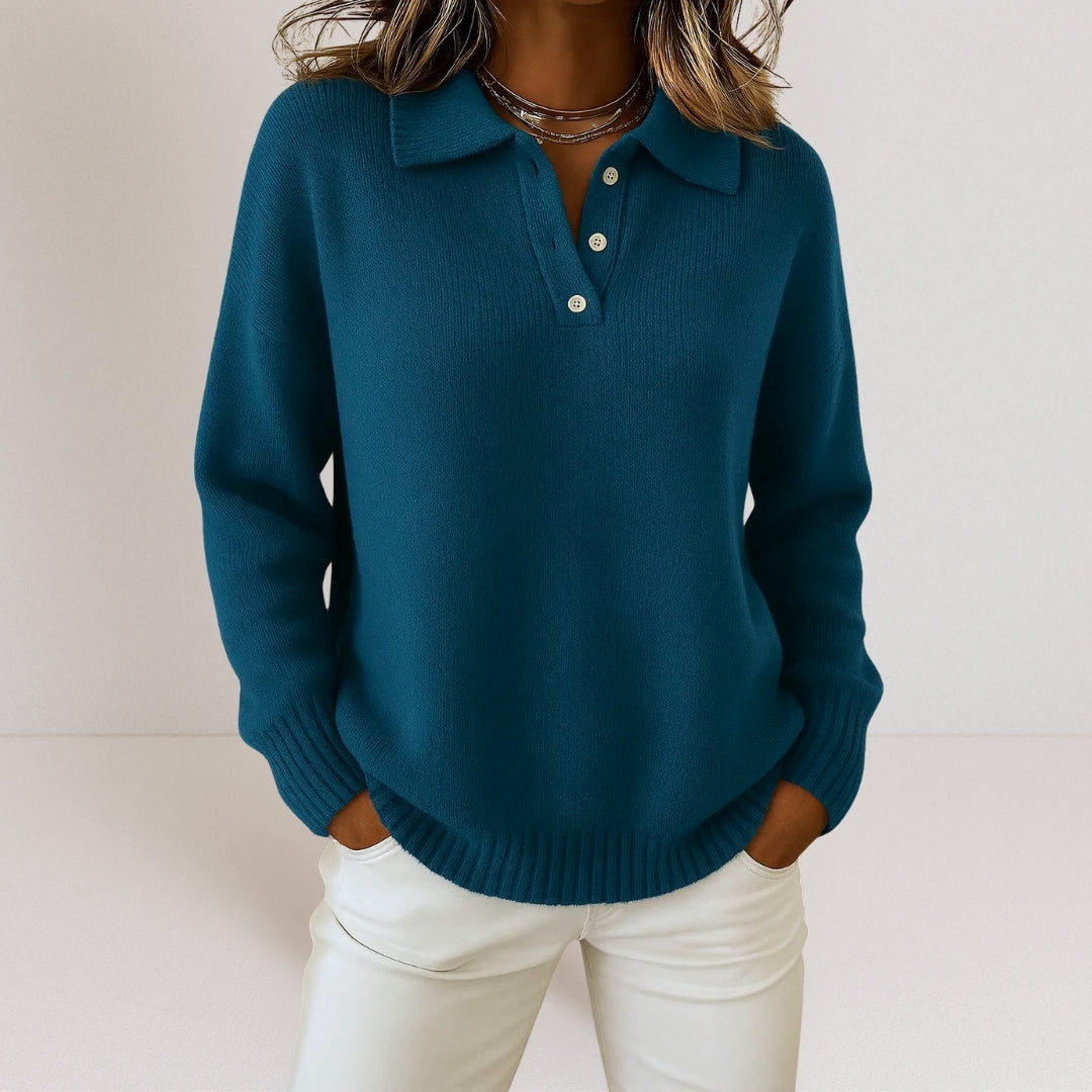 Pull à col en maille douce pour femme