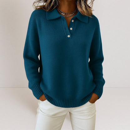 Pull à col en maille douce pour femme