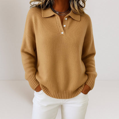 Pull à col en maille douce pour femme