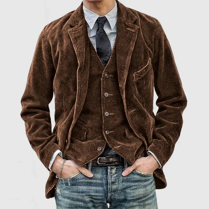 Ensemble Blazer Et Gilet Deux Pièces Vintage Pour Homme