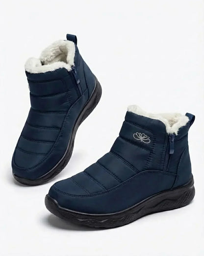 Bottines d’hiver matelassées à zip latéral pour femme