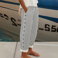 Cate | Pantalon boutonné à rayures élégant