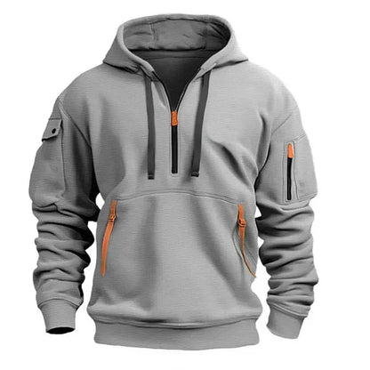 Sweat à capuche oversize gris ardoise pour homme