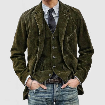 Ensemble Blazer Et Gilet Deux Pièces Vintage Pour Homme