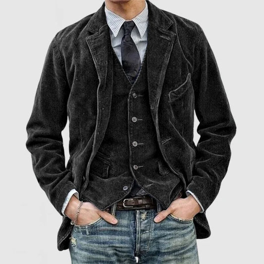 Ensemble vintage deux pièces pour homme : veste et gilet