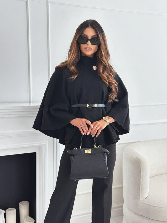Veste ceinturée à imprimé papillons pour femme