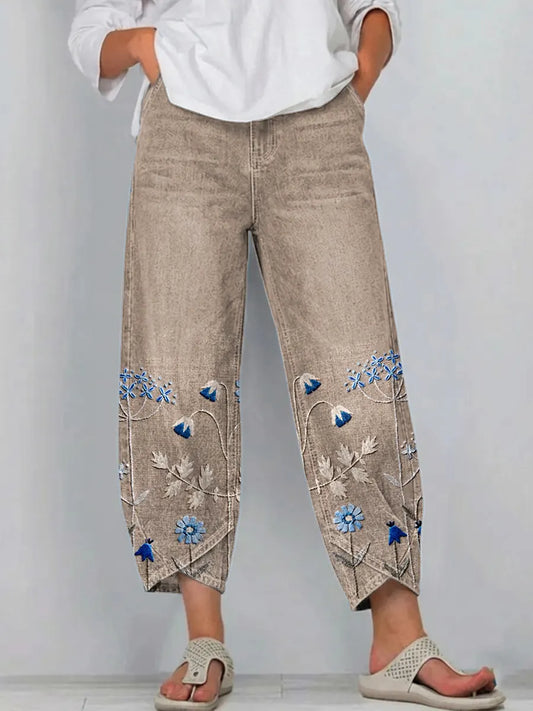 Pantalon confort en jean Mirabelle