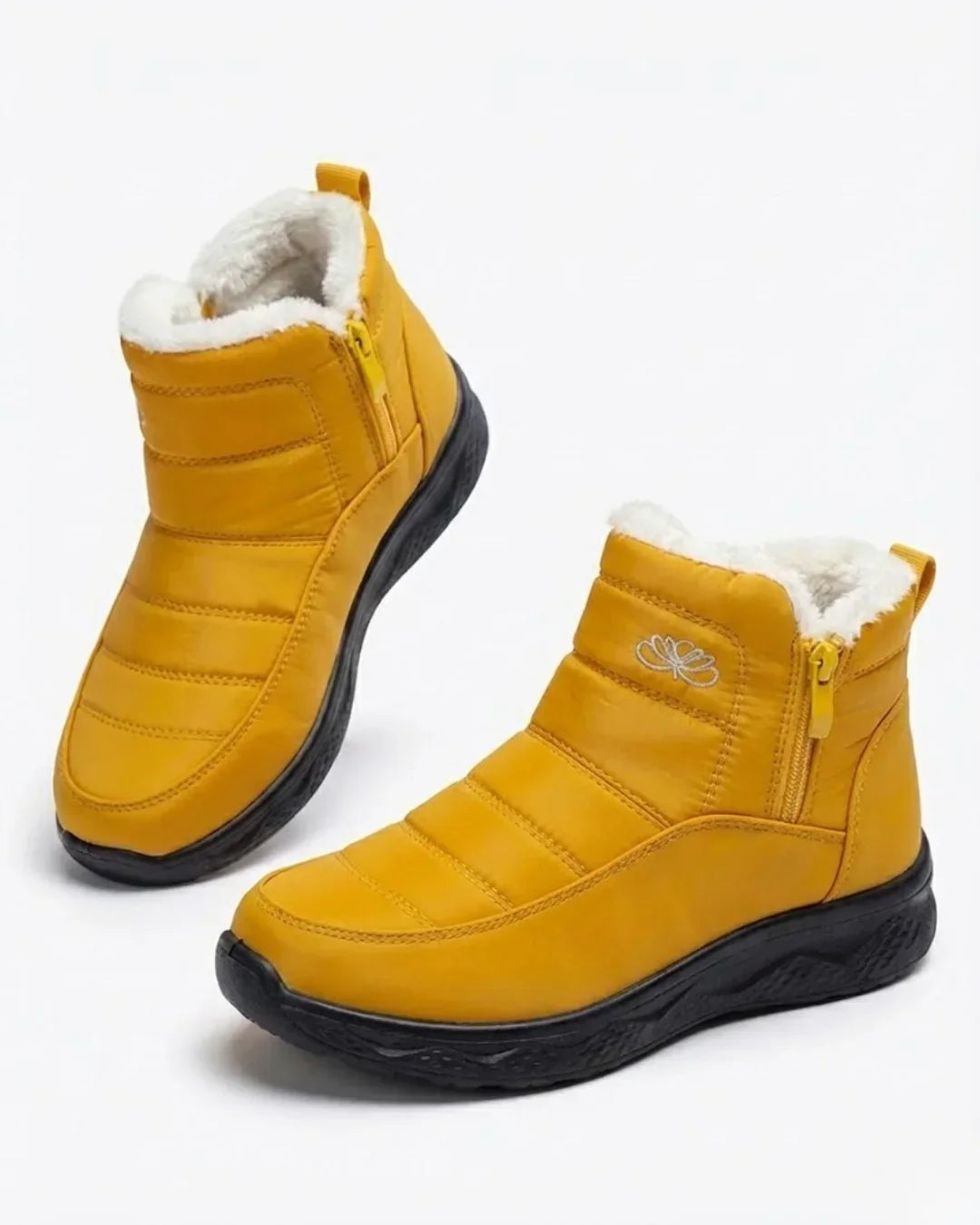Bottines d’hiver matelassées à zip latéral pour femme