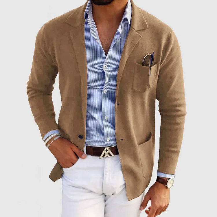 Blazer stretch coupe décontractée pour homme
