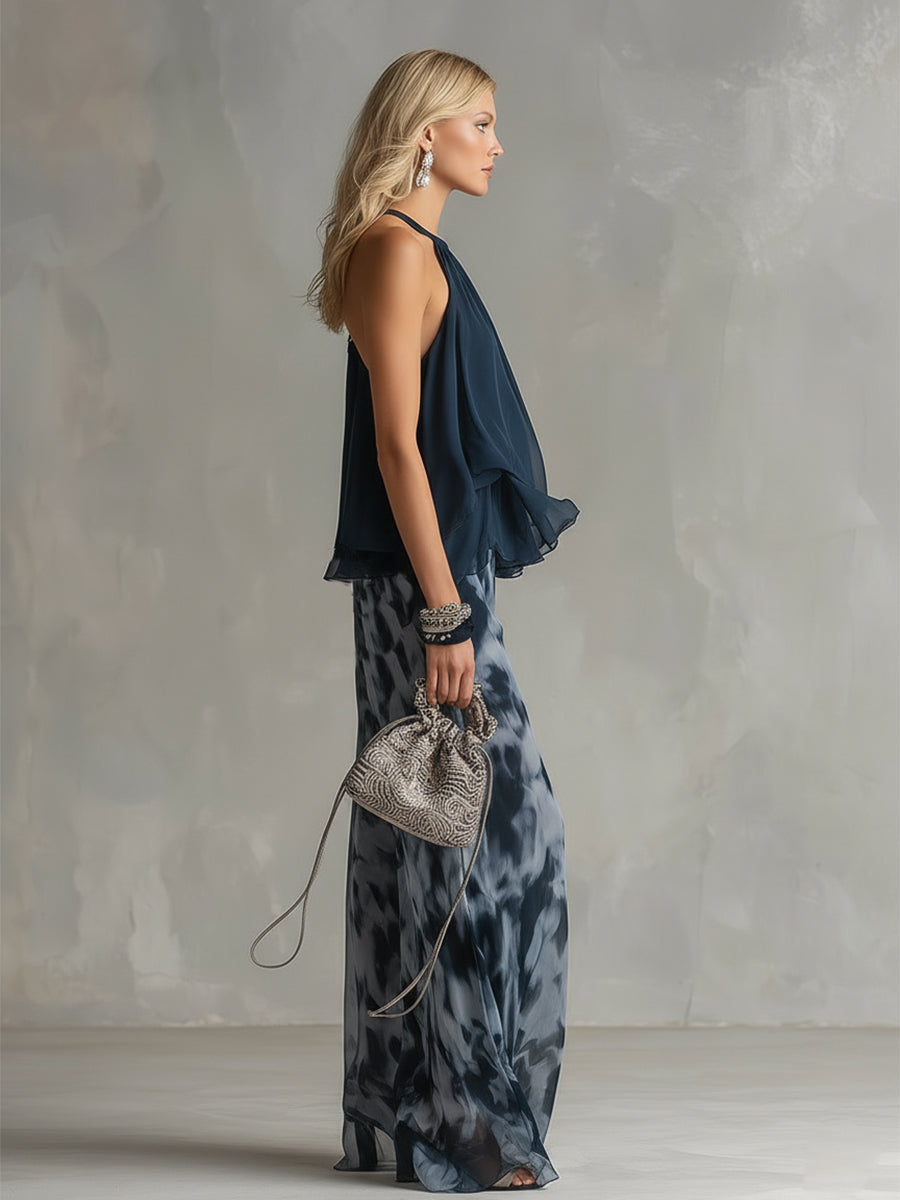 Elise | Ensemble élégant et léger avec haut fluide et pantalon large