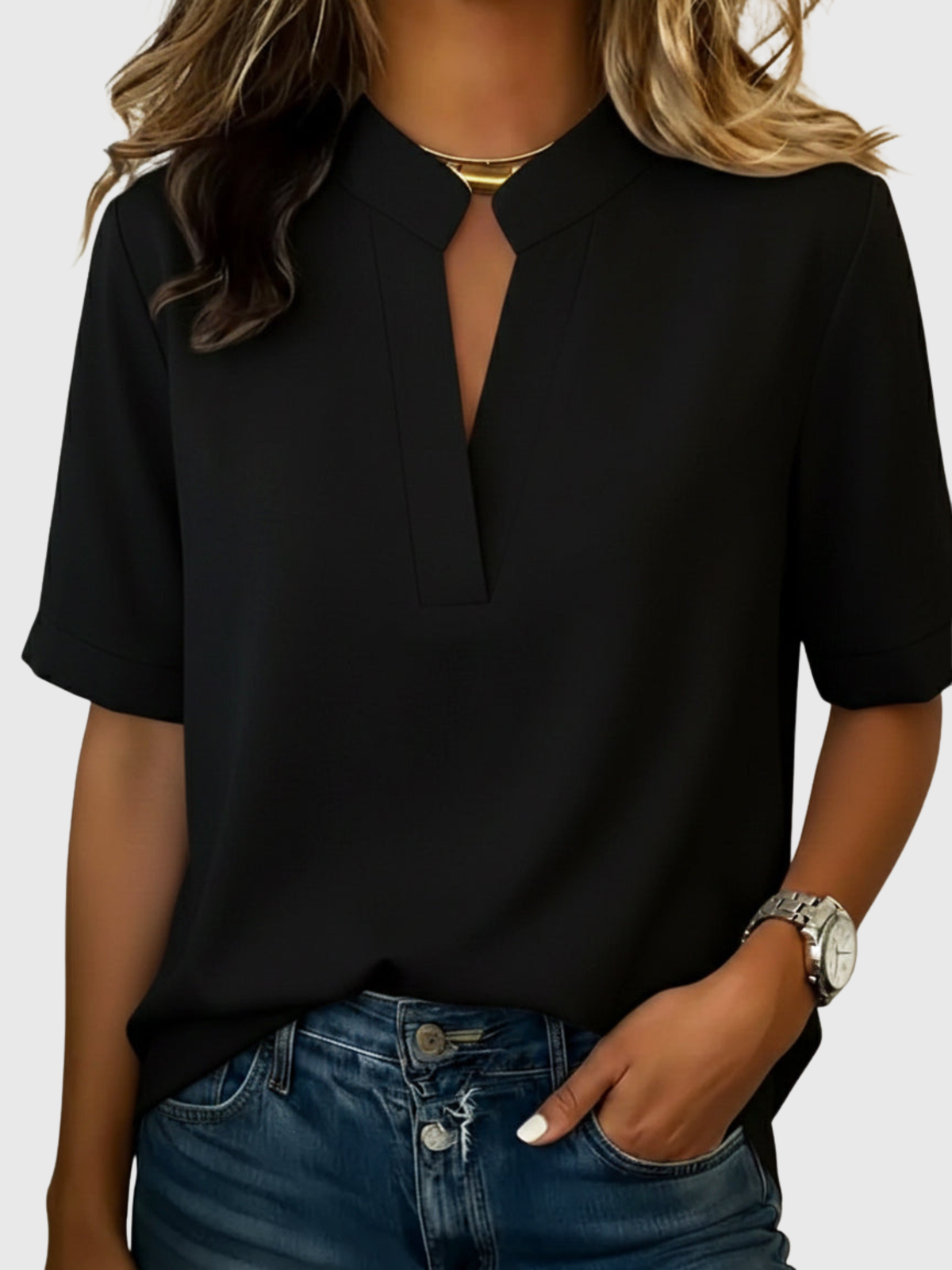 Loise | Blouse élégante à col raffiné