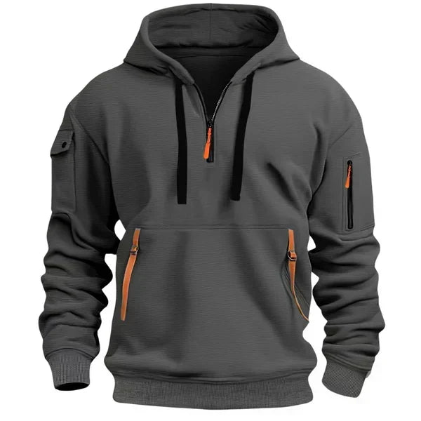 Sweat à capuche oversize gris ardoise pour homme
