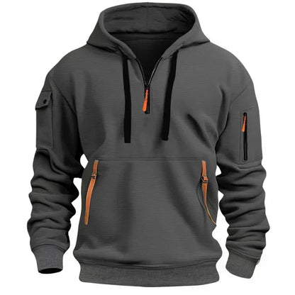 Sweat à capuche oversize gris ardoise pour homme