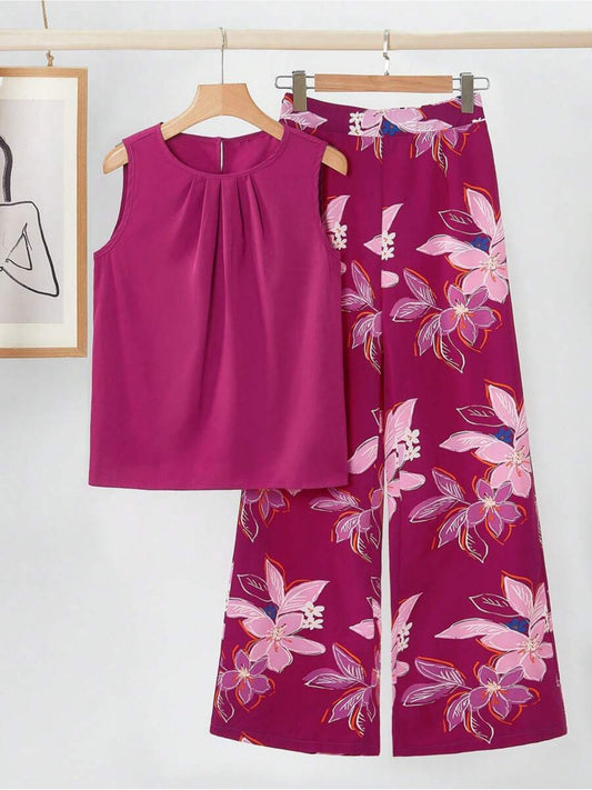 Kayla | Ensemble rétro fleuri deux pièces