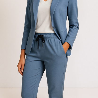 Ensemble tailleur deux pièces blazer et pantalon pour femme