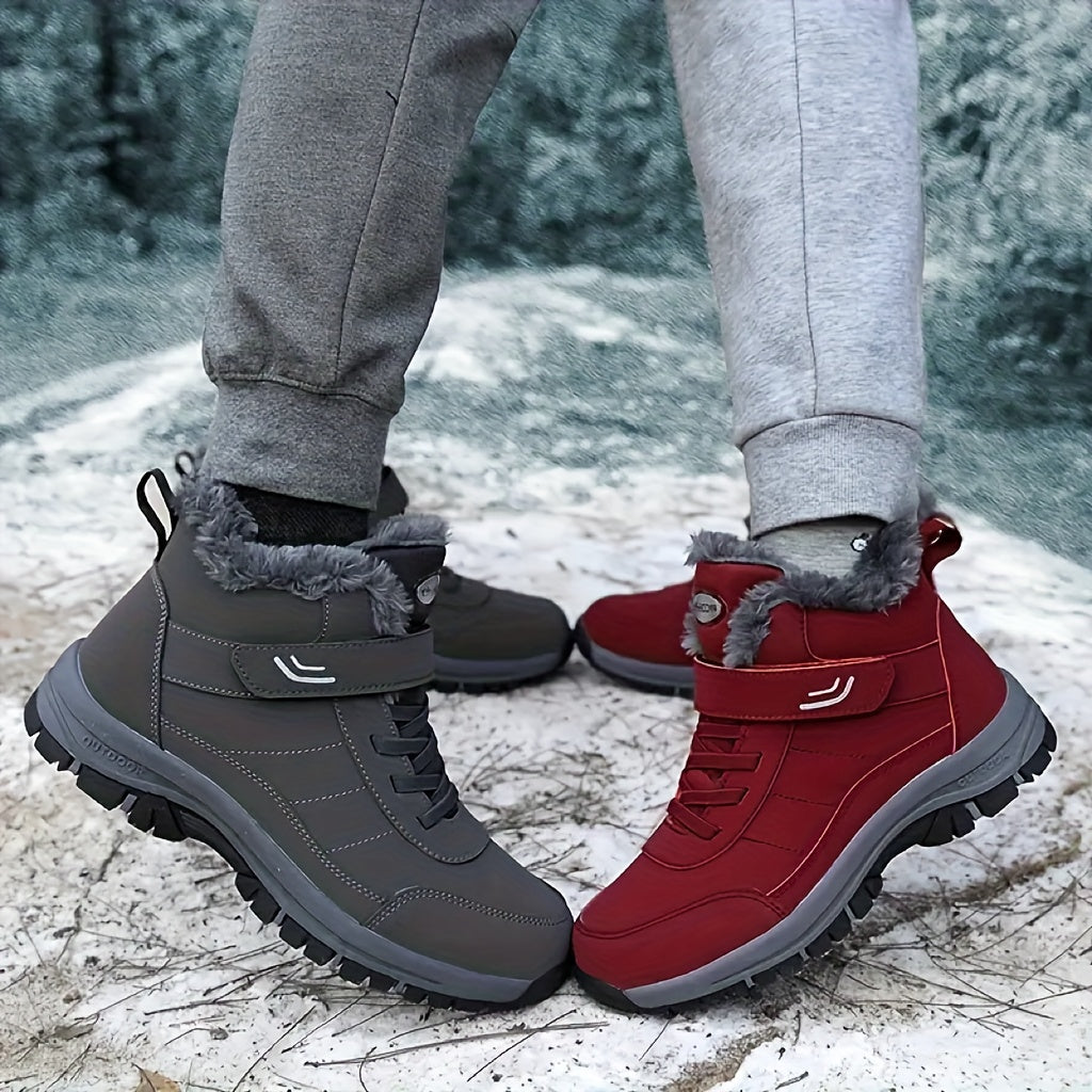 Women’s Plush-Lined Lace-Up Ankle Snow Boots