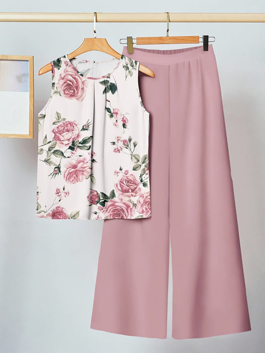 Kristen | Ensemble deux pièces à imprimé floral
