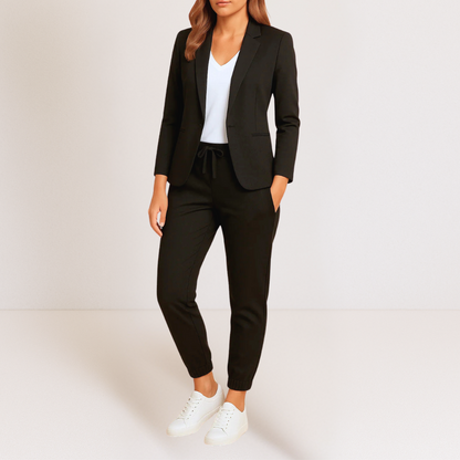 Ensemble tailleur deux pièces blazer et pantalon pour femme
