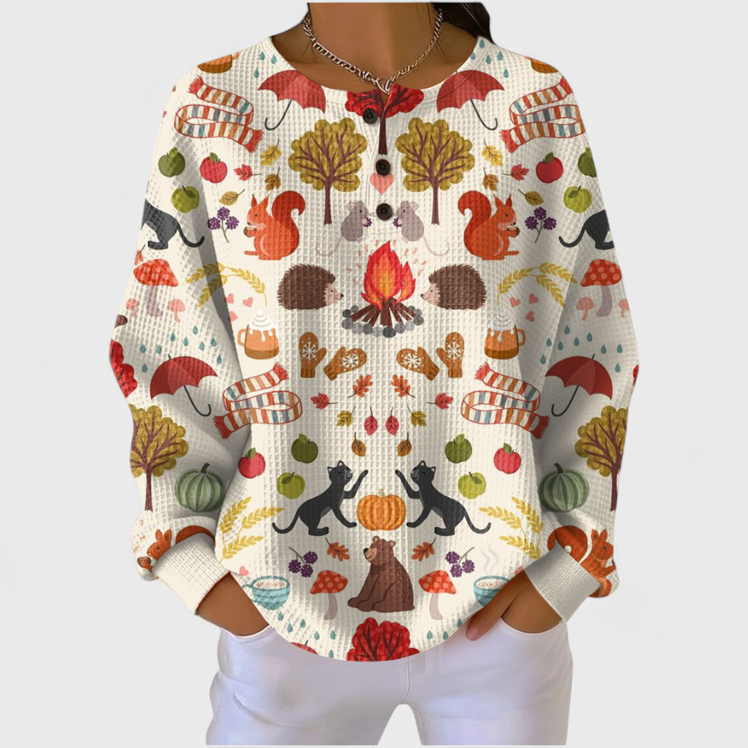 Women’s Classic Holiday Print Pullover Sweater