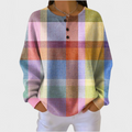 Women’s Multicolor Plaid Pullover Sweater