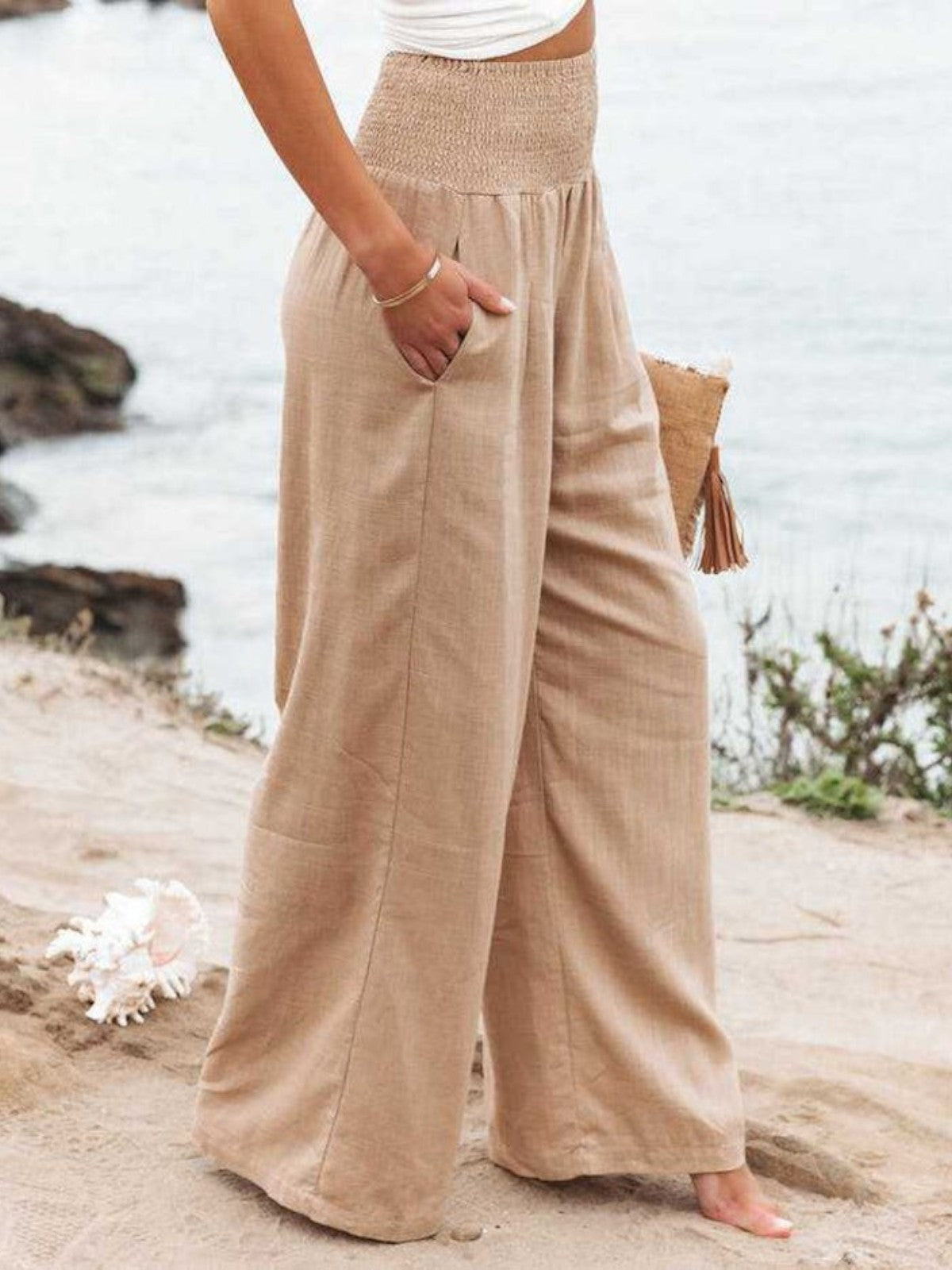 THALIORA – REMI WIDE-LEG LINEN TROUSERS