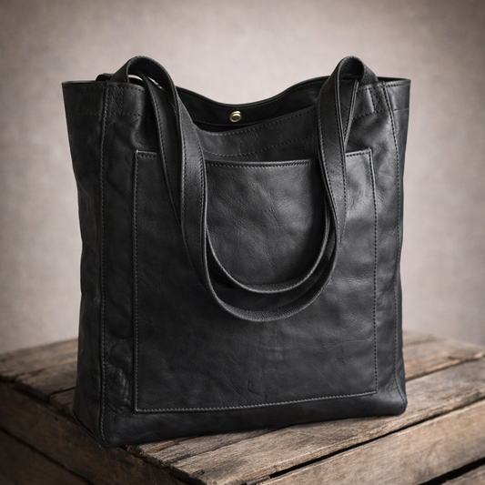 Sac à main noir pour femme à compartiments multiples