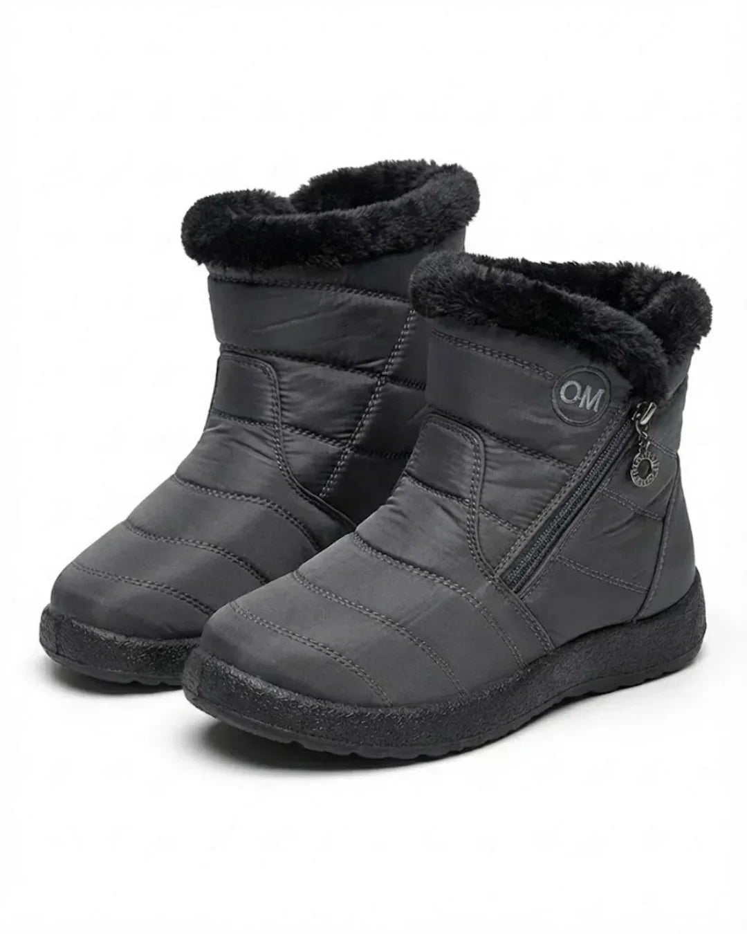 Women’s Quilted Fleece-Lined Zip Ankle Boots