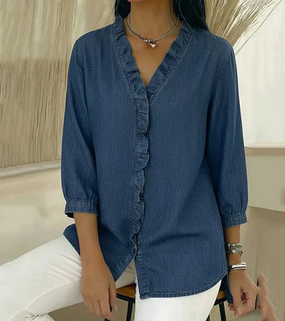 Blouse élégante en denim Abigail™