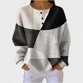 Pull à enfiler pour femme à blocs de couleurs géométriques