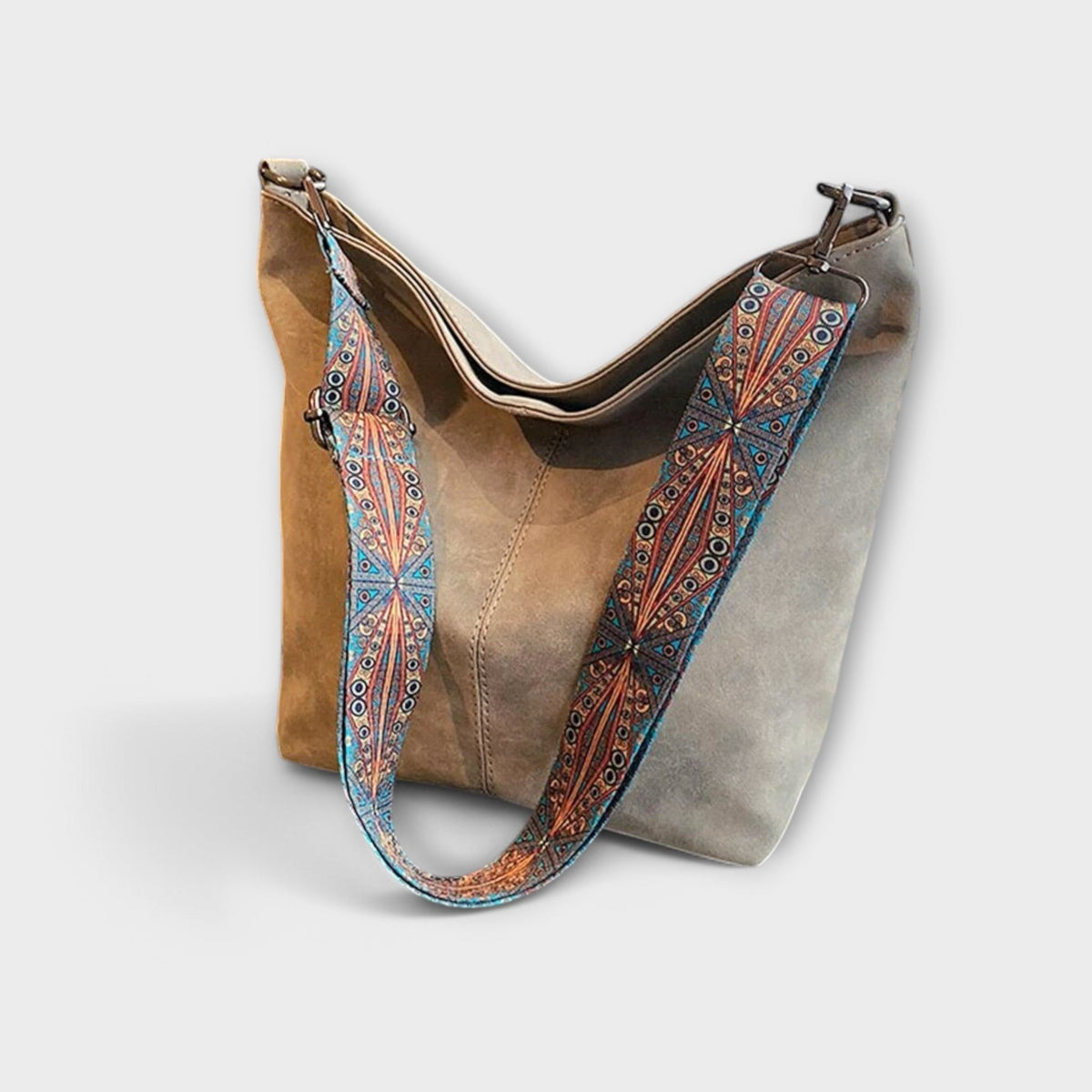 Sac à main vintage kaki pour femme, avec poignée supérieure et bandoulière